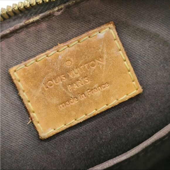 Auth Louis Vuitton Purple Amarante Monogram Vernis Leather BB Alma 2way Satchel - Picture 7 of 8